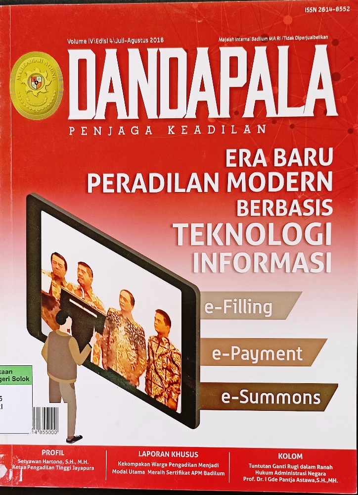 Dandapala : Volume IV/Edisi 4/Juli - Agustus 2018