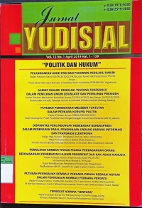 Jurnal Yudisial ( Politik Dan Hukum )